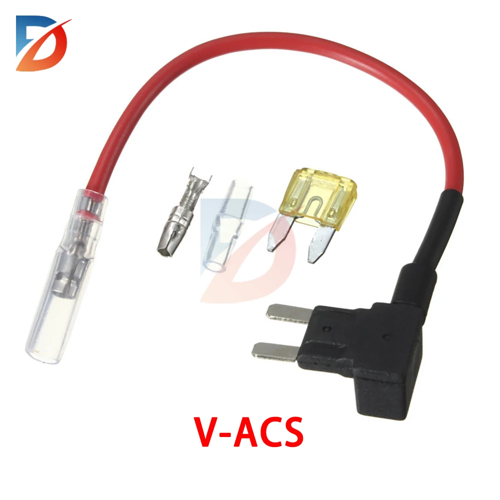 12V プラグイン車用ヒューズホルダー 10A ミニ標準 V-ACS フォードタイプ ATM ブレードヒューズ車用ヒューズホルダー追加回路 TAP アダプター