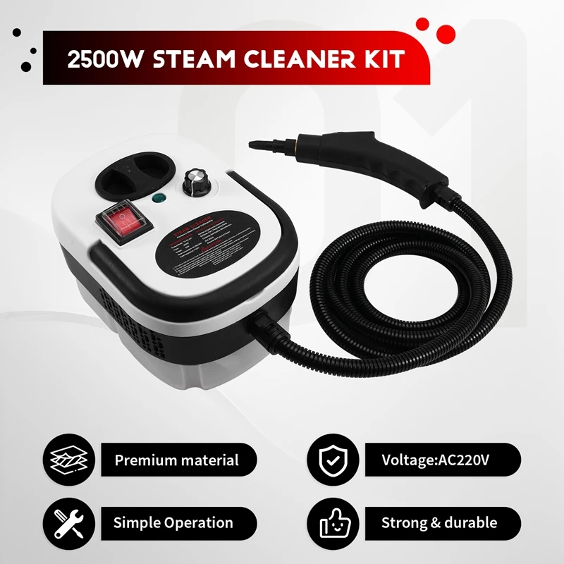 6Pack X(2500W Steam Cleaner High Temperature Pressure Washer Cleaning Machine for AirConditioning Kitchen Hood 1200ml