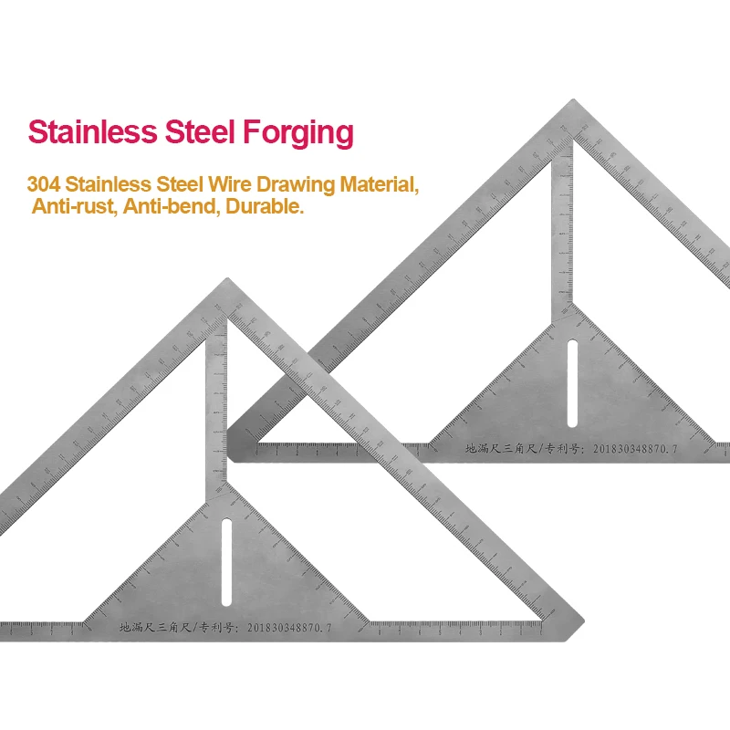 Addensare righello di scarico a pavimento piastrella multifunzione triangolo in acciaio inossidabile righello modelli multipli strumento di