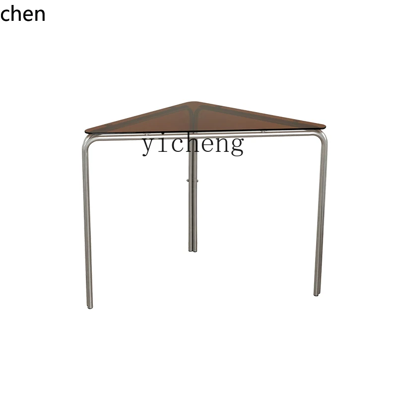 Picture 6: HXL small apartment light luxury simple stainless steel corner table corner desk writing desk