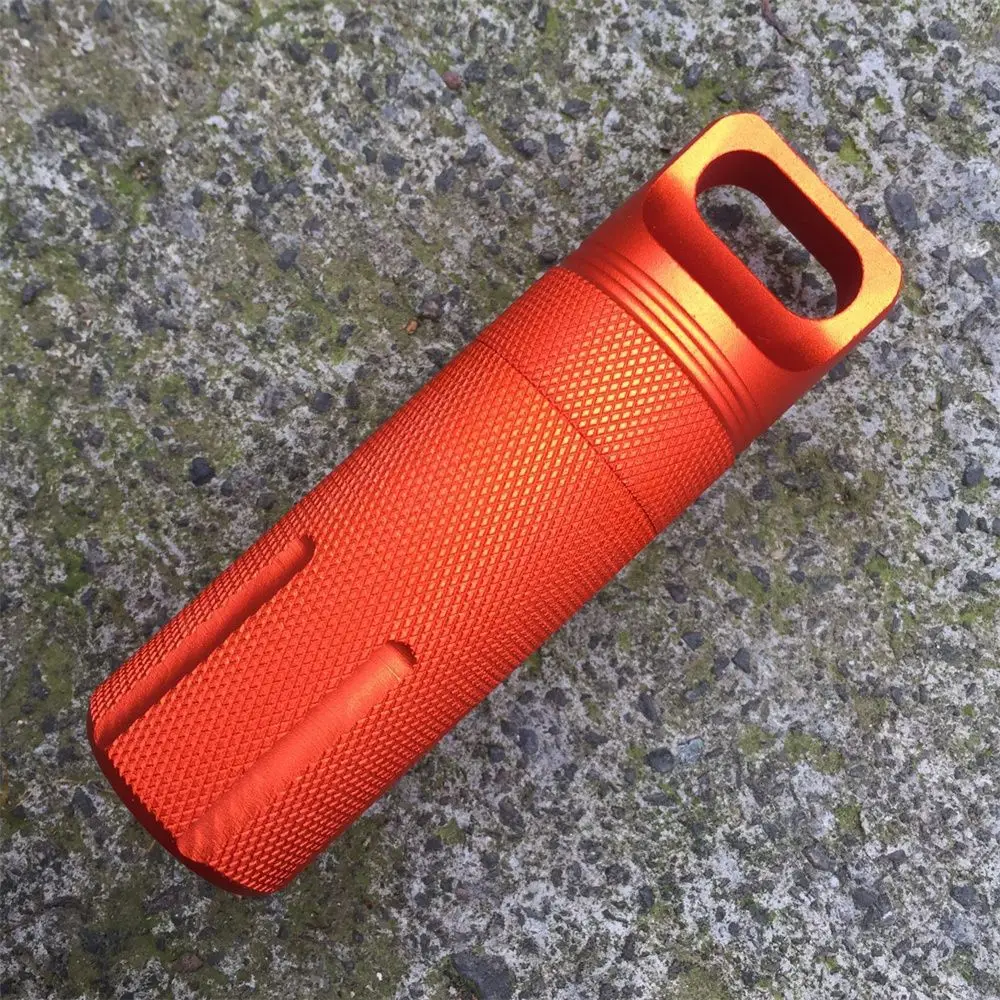 Aluminum EDC Survival Kit Waterproof Seal Bottle Capsule/Pill  Airtight Case Outdoor Capsule Holder Storage Container