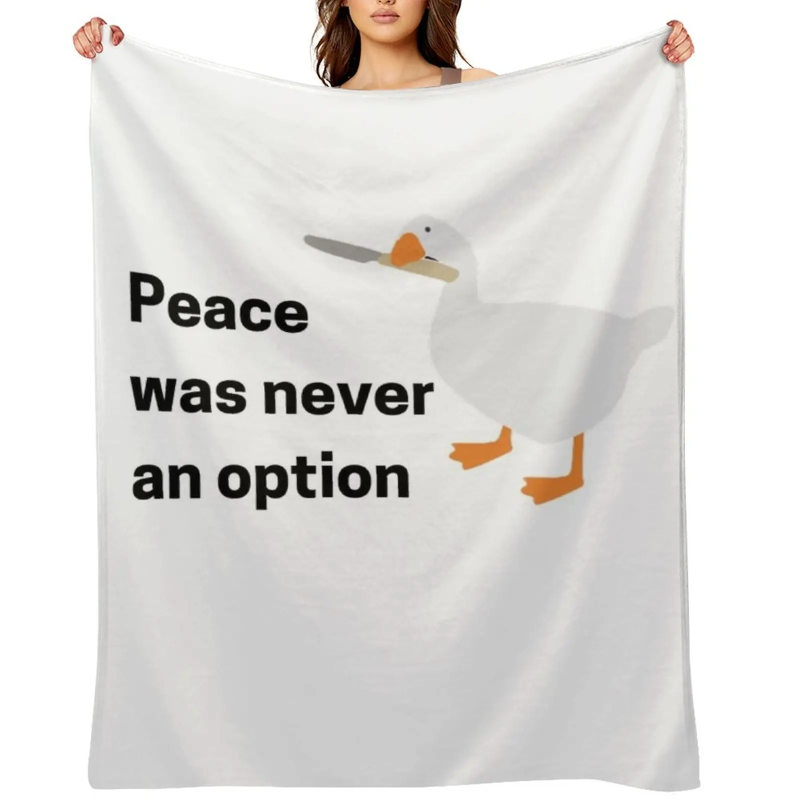 

peace was never an option Throw Blanket Flannel Cute Luxury St Furrys Blankets