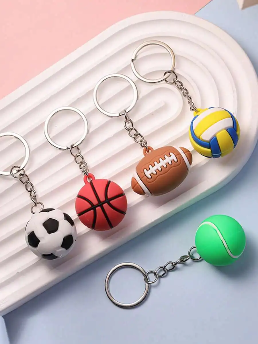 Mini Sports Ball Keychain Set for Adults
