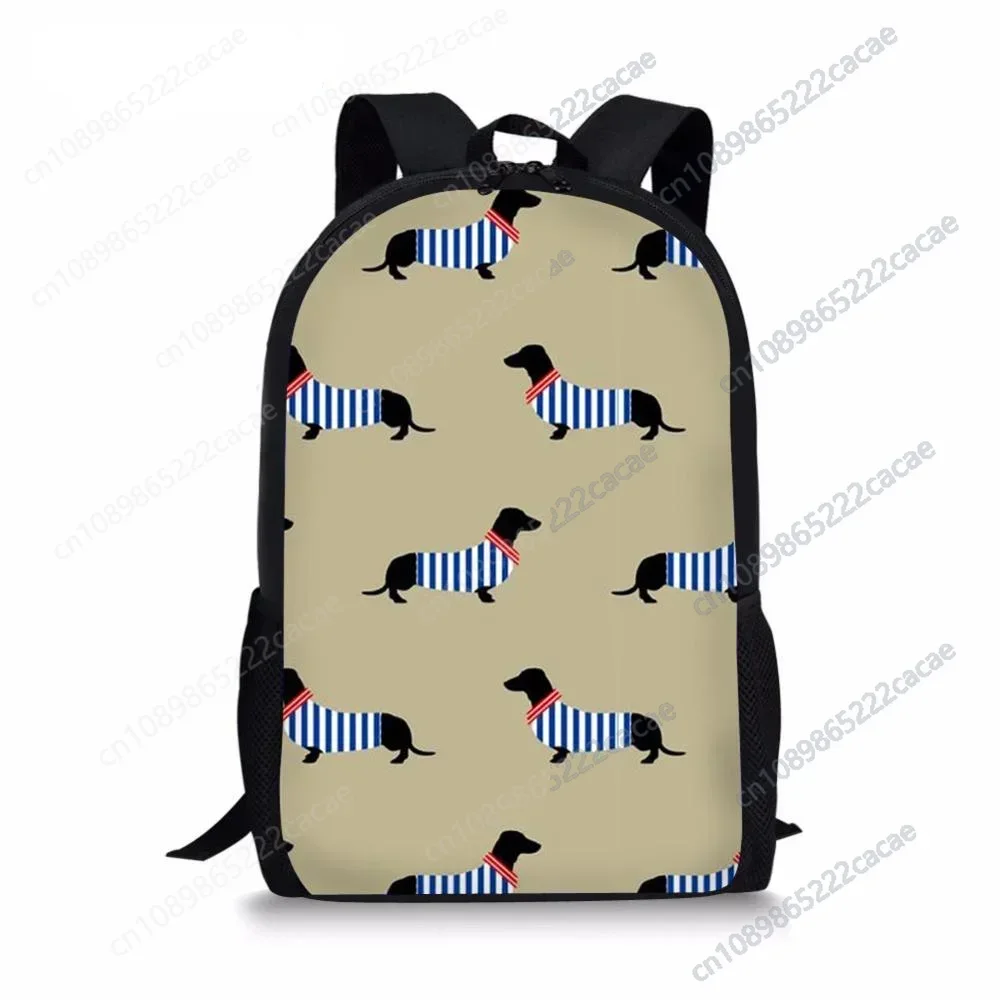 

Dachshund Backpack for Teenager Boys Cartoon Backpack Girls Travel Luggage Package Shopping Shoulder Bag Women Mochila