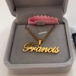 Personalised Gold Name Necklace with Box Chain Custom Name Necklace Handmade Jewelry Personalised Birthday Gift for Her Mom
