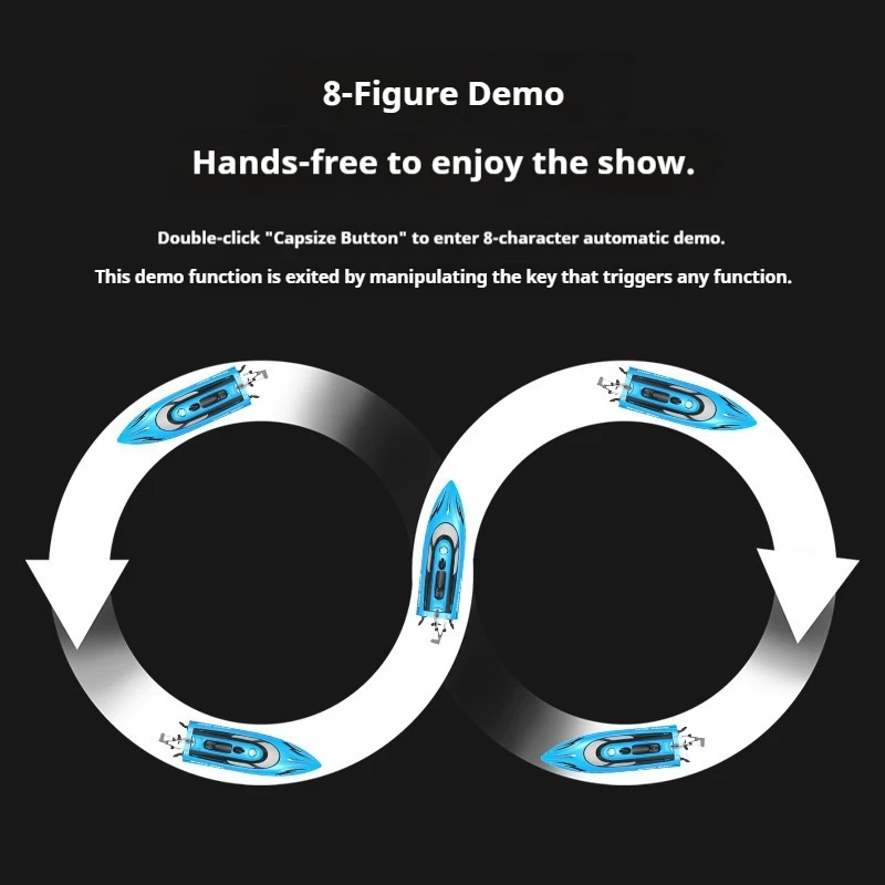 New Remote Control Rc High-Speed Model Boat 2.4g Remote Control Speedboat Children'S Electric Water Toy With Light Boat Model