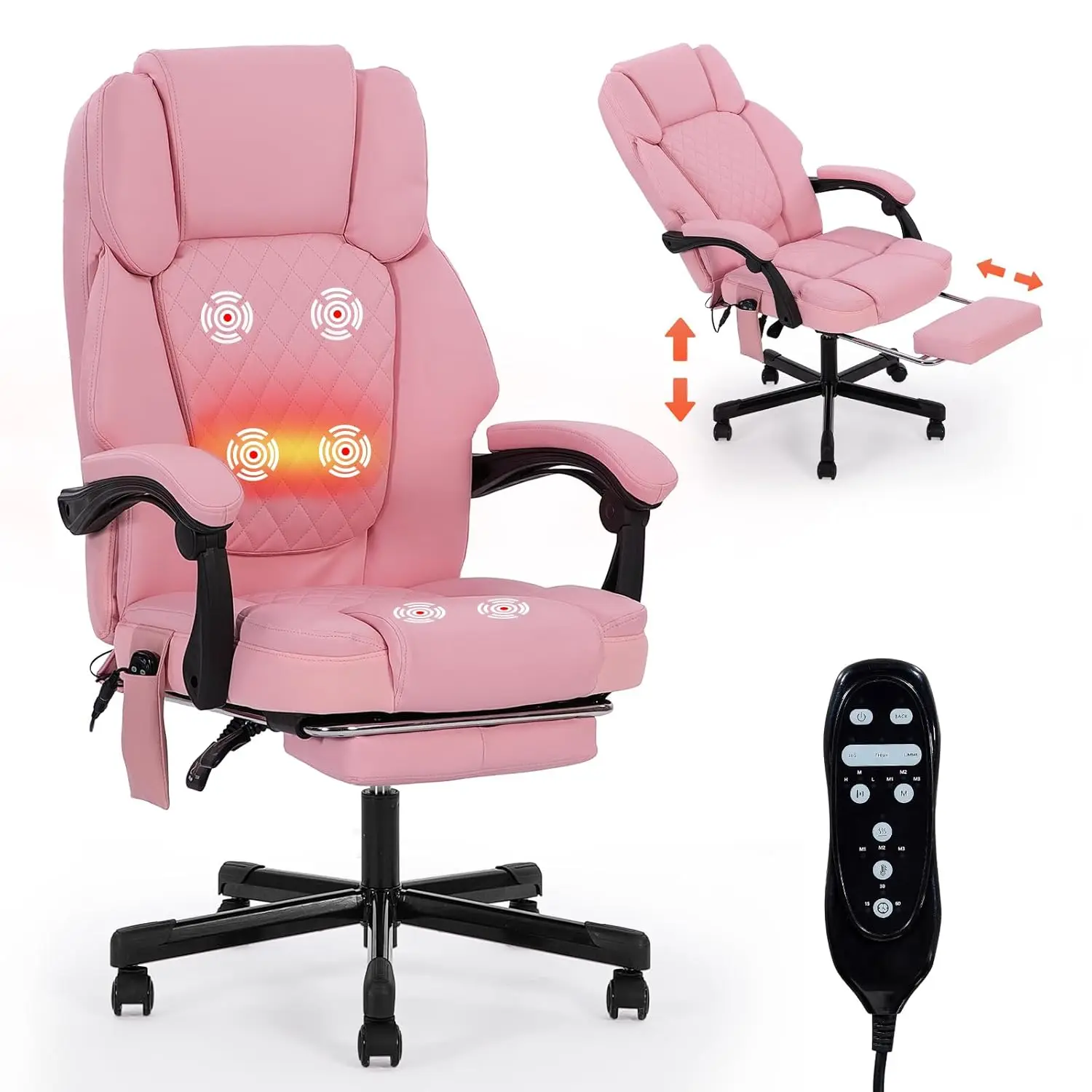 Massage Office Chair withVibration Points,High Back & Heat, Executive Desk Chair,Big and Tall Office Chair
