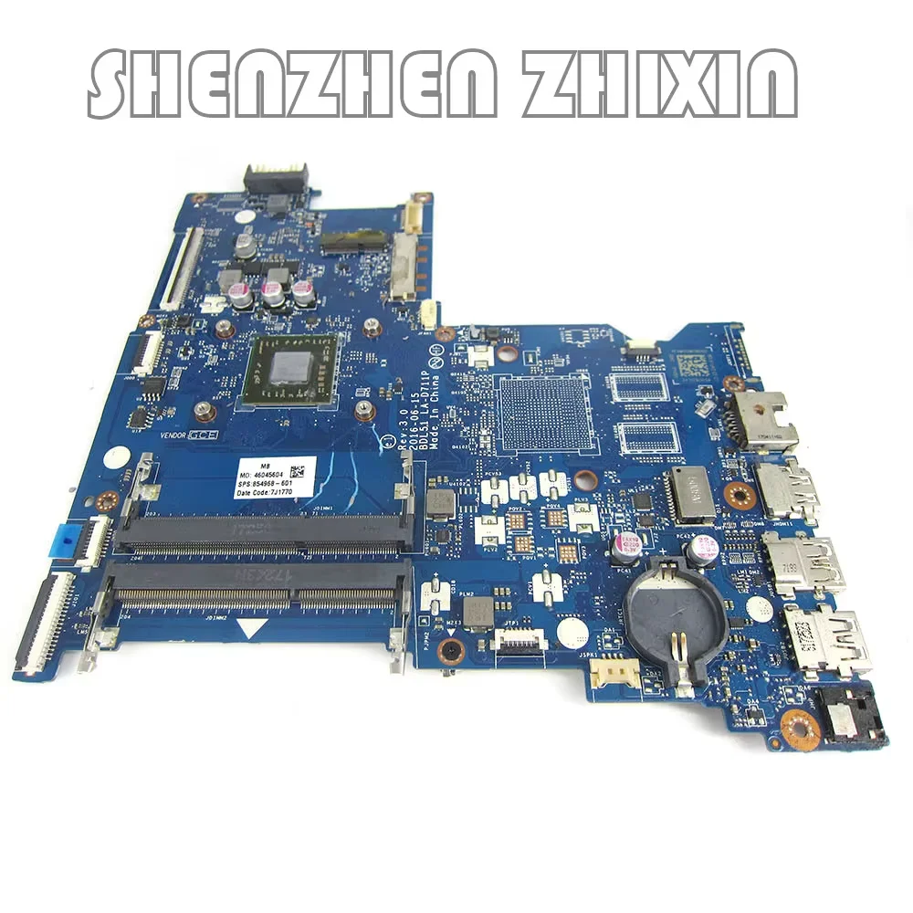 

FOR HP 15-BA 15-AF Series Laptop Motherboard E2-7110 CPU MB 854968-601 854968-001 BDL51 LA-D711P Working well