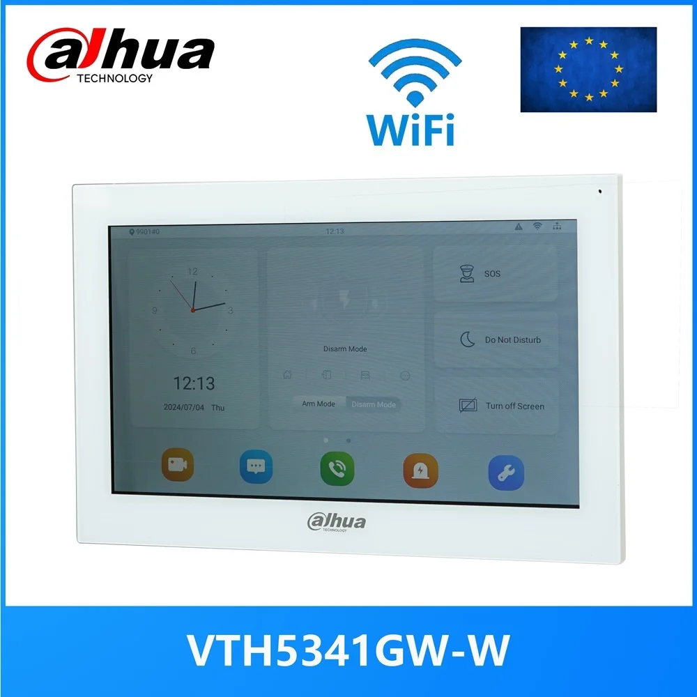 

DH VTH5341G-W VTH5341GW-W PoE(802.3af) Android 10-inch digital indoor monitor, Video Intercom monitor, wired doorbell monitor