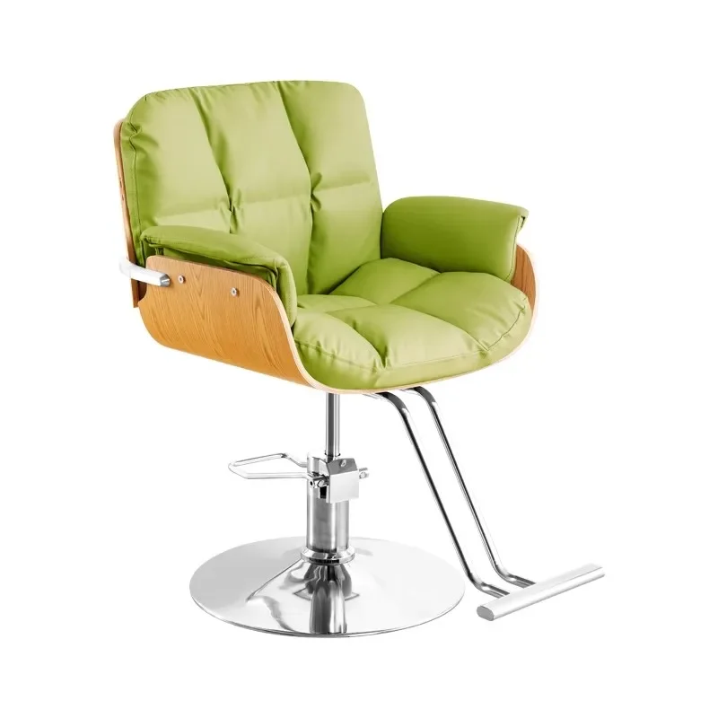 

13High-end barber shop chair hair salon special hair cutting perm and dyeing simple rotating lift seat