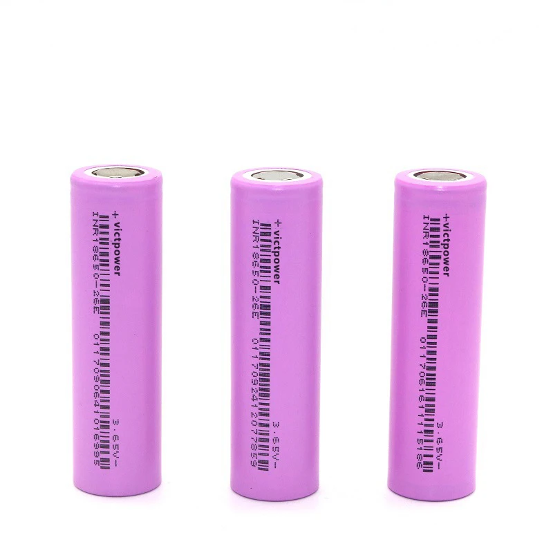 100pcs/lot INR18650-26E 2600mah Rechargeable Lithium Li-ion Battery 5c 1000 Cycles 3.6v Electric Bicycle Li-ion 18650 Battery