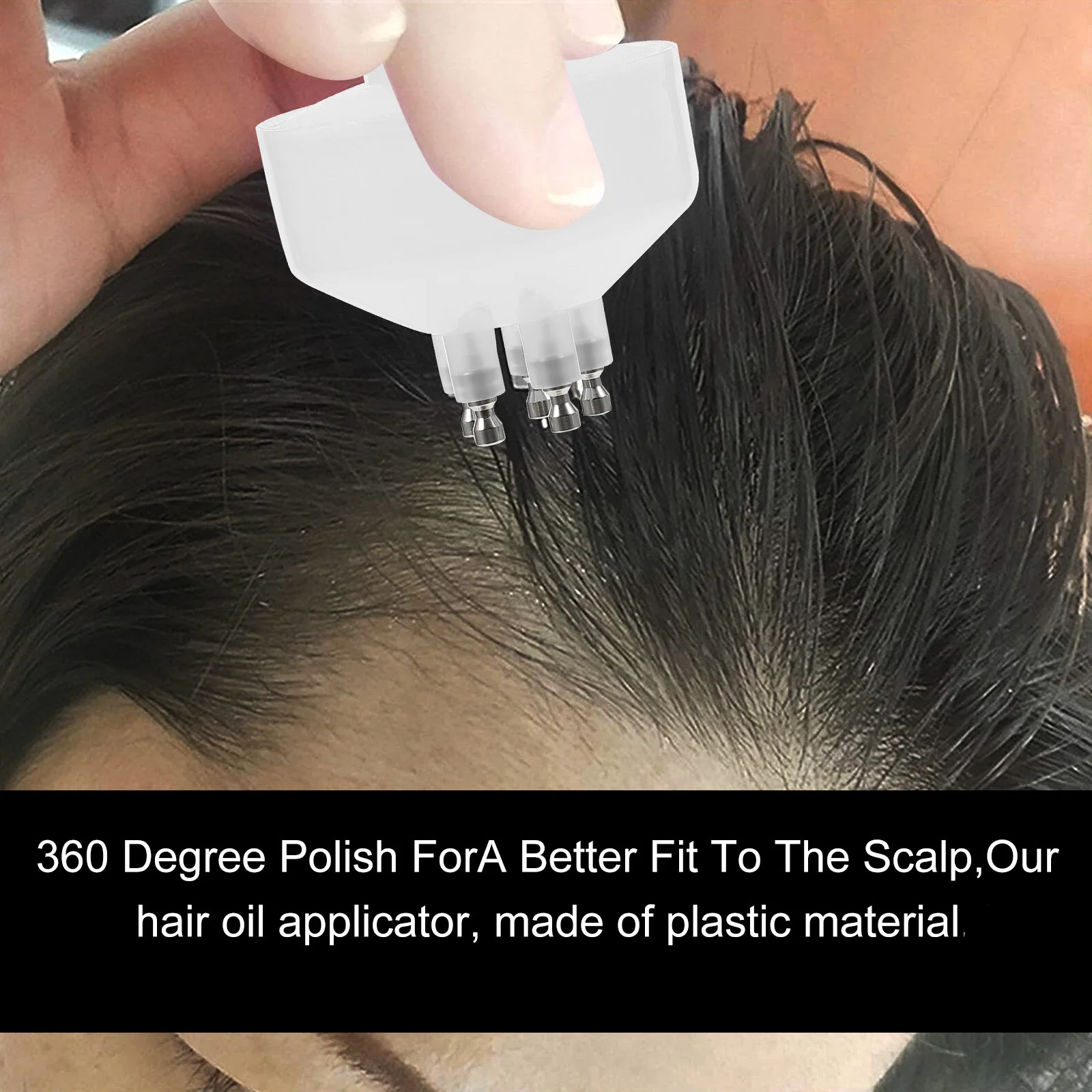 

1Set Cone Applicator Dropper Bottle for Hair Care Plastic Applicator with Precision Tip to Apply Oil Serum Without Mess Spill