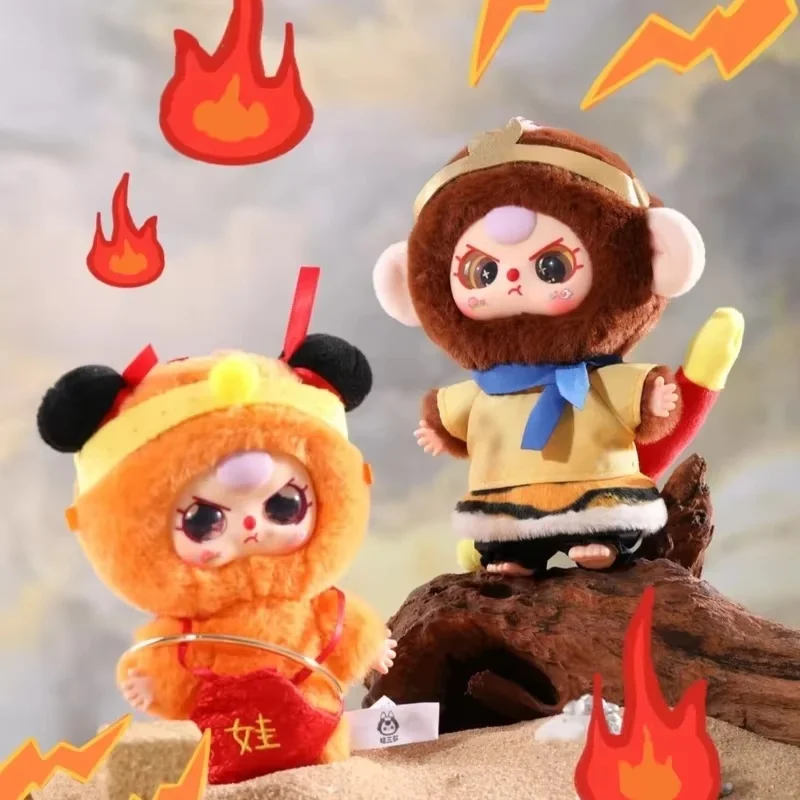 طفل ثلاثة الخراب في السماء الفينيل صندوق أعمى العصرية تمثال لطيف قلادة أنيمي الشكل الطرفية الاطفال عيد ميلاد فتاة دمى هدايا