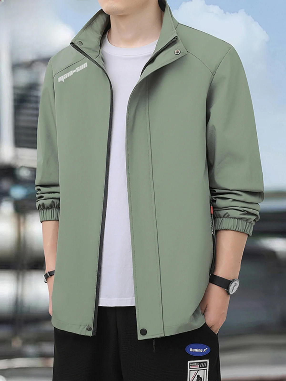 

Paul 2025 Men's Autumn Winter Jaet Outerwear Loose Faionable Stand Collar Windproof Outdoor Polyester Fiber 00% Long Sve