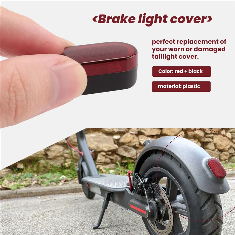 AU34-Scooter elétrico luzes traseiras led traseiro fender abajur freio lâmpada traseira sombra para xiaomi mijiam365 scooter skate