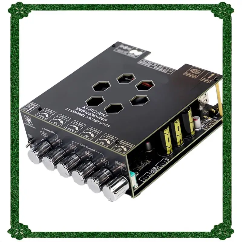 24시간 배송 HT21MAX 스피커 보드 200Wx2+ 400W 2.1 채널 고출력 블루투스 디지털 사운드 앰프 보드 서브우퍼 TPA