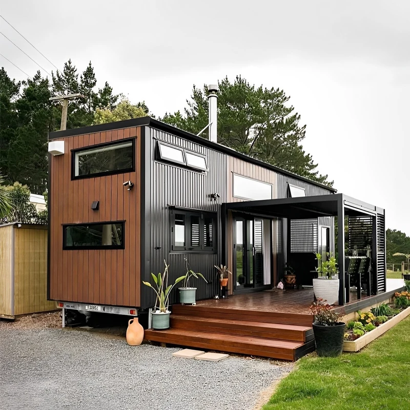 منازل حاوية فاخرة مسبقة الصنع، هيكل فولاذي مقاوم للطقس مع غرفة المعيشة وغرفة النوم #2