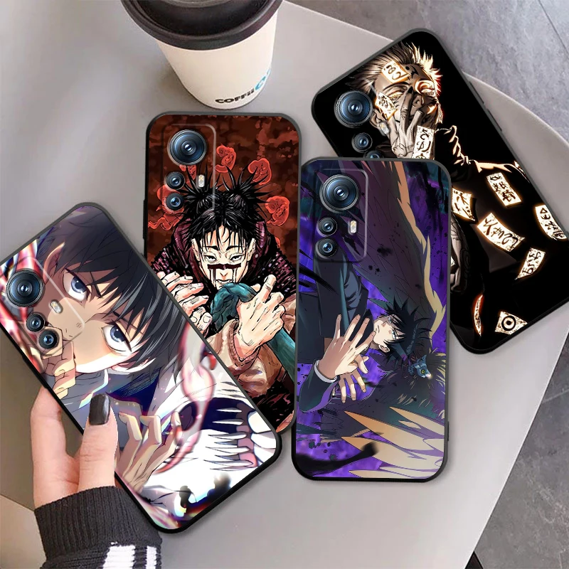 Anime J-Jujutsus Kaisens Kunst Voor Xiaomi Mi 14 13T 13 12T 12 11T 11i 11 10T 10 Pro Lite Ultra 5G Zwart Hoesje Telefoonhoesje