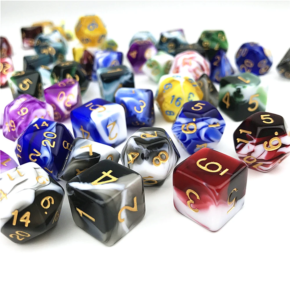 Professional RPG Polyhedral Dice Set 7 Piece D4-D20, Perfect for DND Board Game