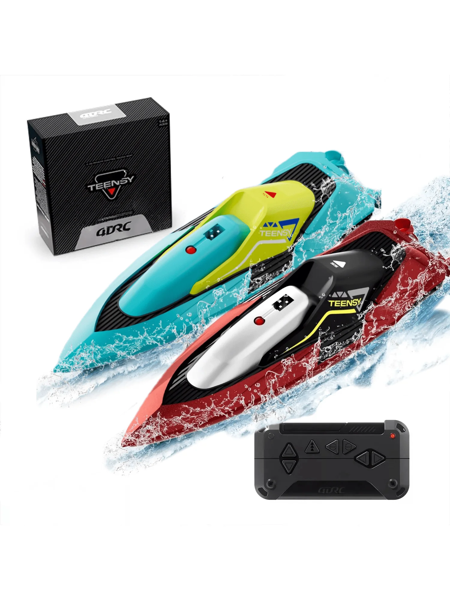 

S5 2 set remote control boat for swimming pools and lakes, 2.4GHz 20+ MPH racing boat, rechargeable battery, low battery alarm