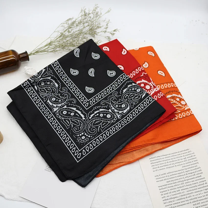 

Bandana kerchief Unisex Hip Hop Black Hair Band Neck Scarf Sports Headwear Wrist Wraps Head Square Scarves Print Handkerchief