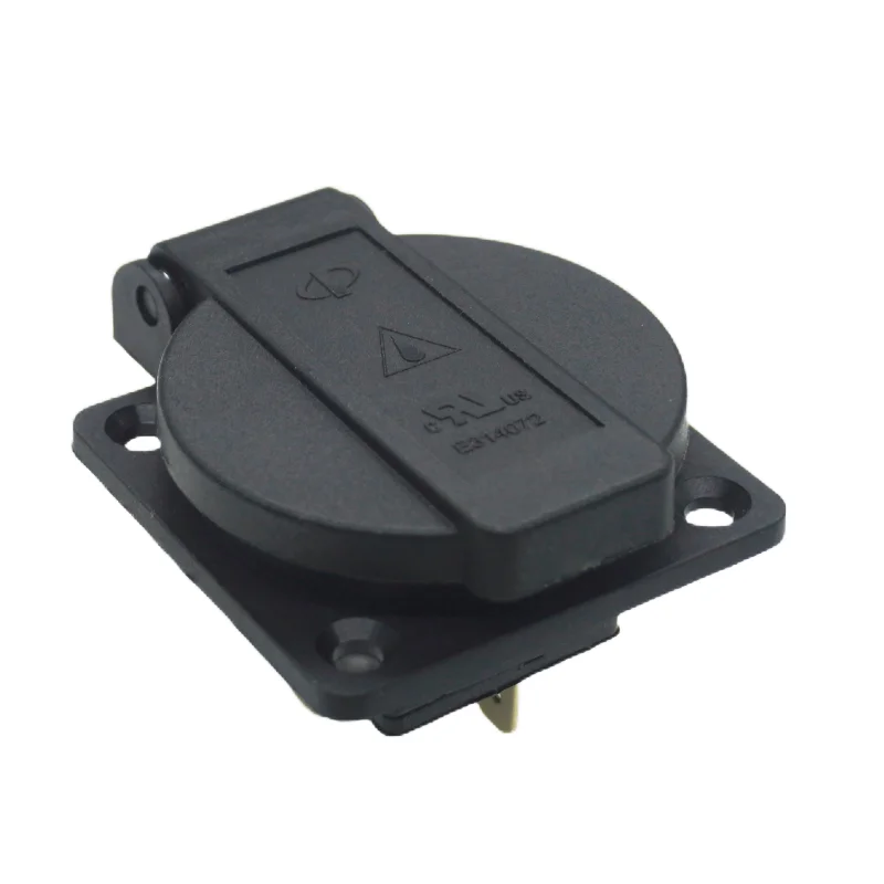 Black 125V 20A IP44 CE America Japan Multifunction Outdoor US Industry Waterproof AC Outlet Power Wired Receptacle Socket