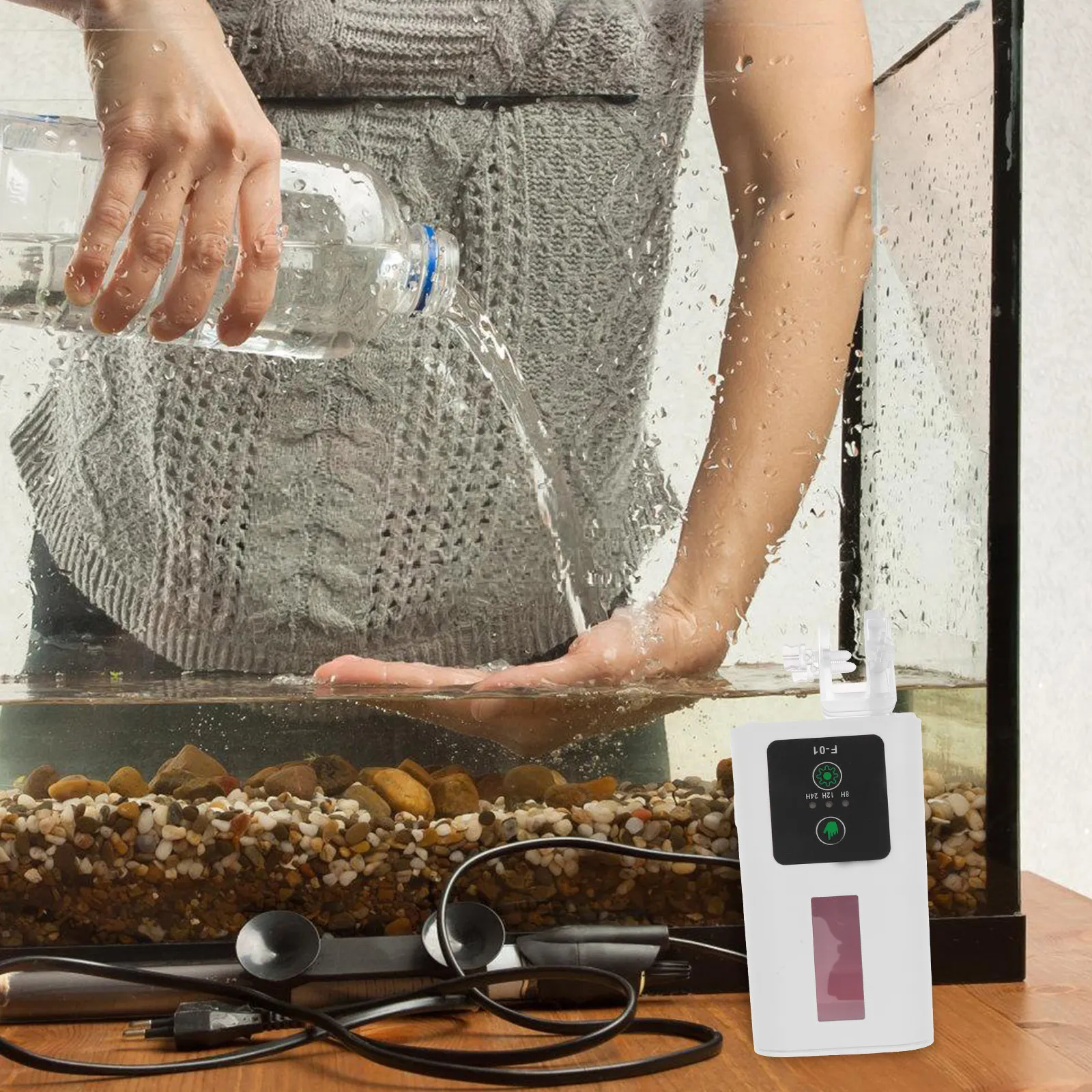 

Automatic Feeder Aquarium Turtle Feeder Smart Timing Fish Food Dispenser Small Aquarium Feeding Machine Moisture Proof