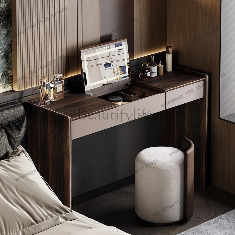Italian minimalist dresser bedroom simple modern small clamshell makeup table