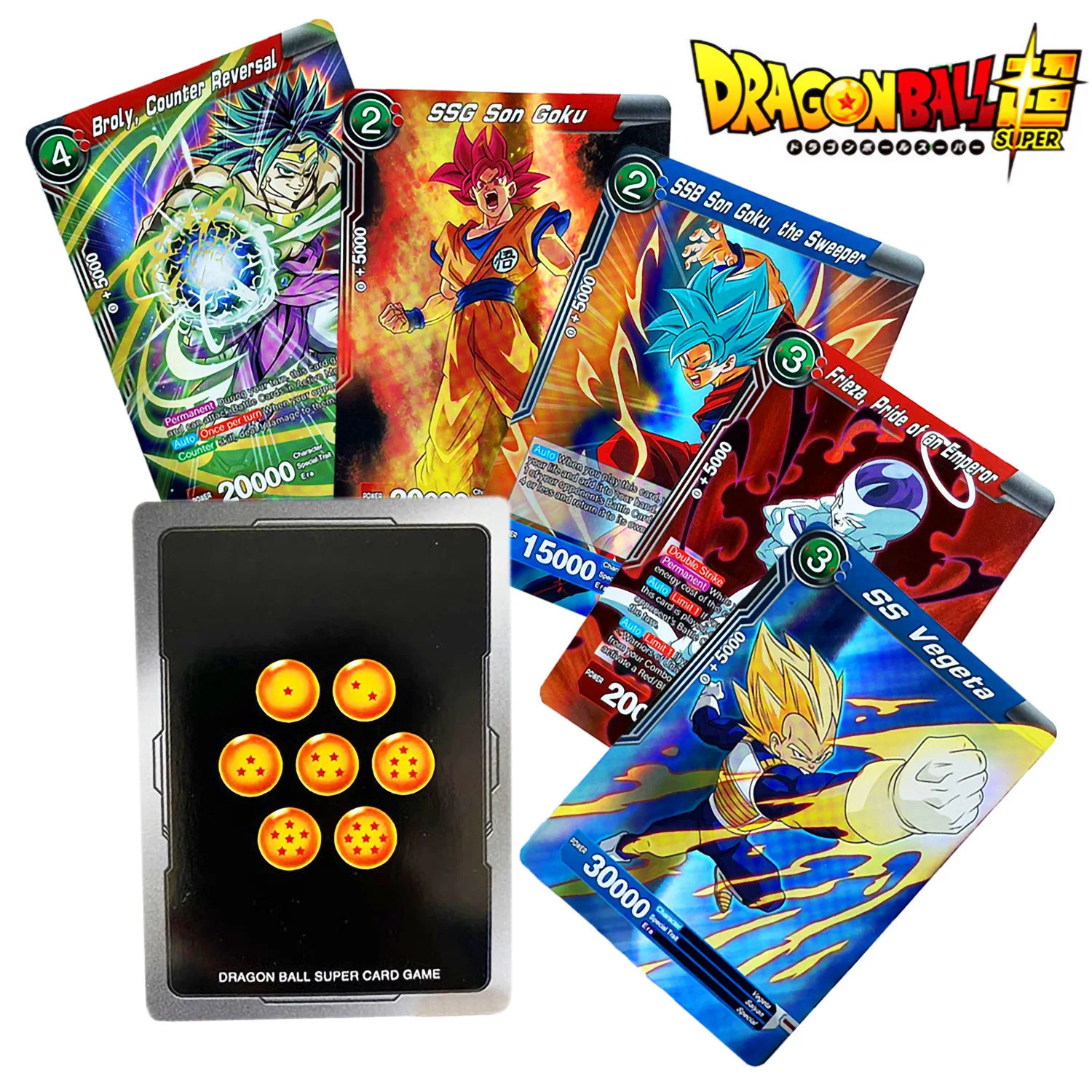 Dragon Ball Cards in English Shiny Son Goku Saiyan Vegeta Trading Proxy Collection Card Anime Battle Carte for Children Gift Toy