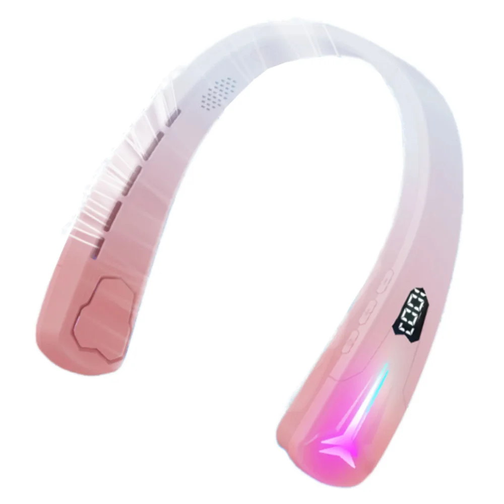 2-in-1 Neck Cooler Bluetooth Speaker Electric Music Speaker Neck Fan Multifunctional Sporty Neck Audio Fan for Travel Outdoor