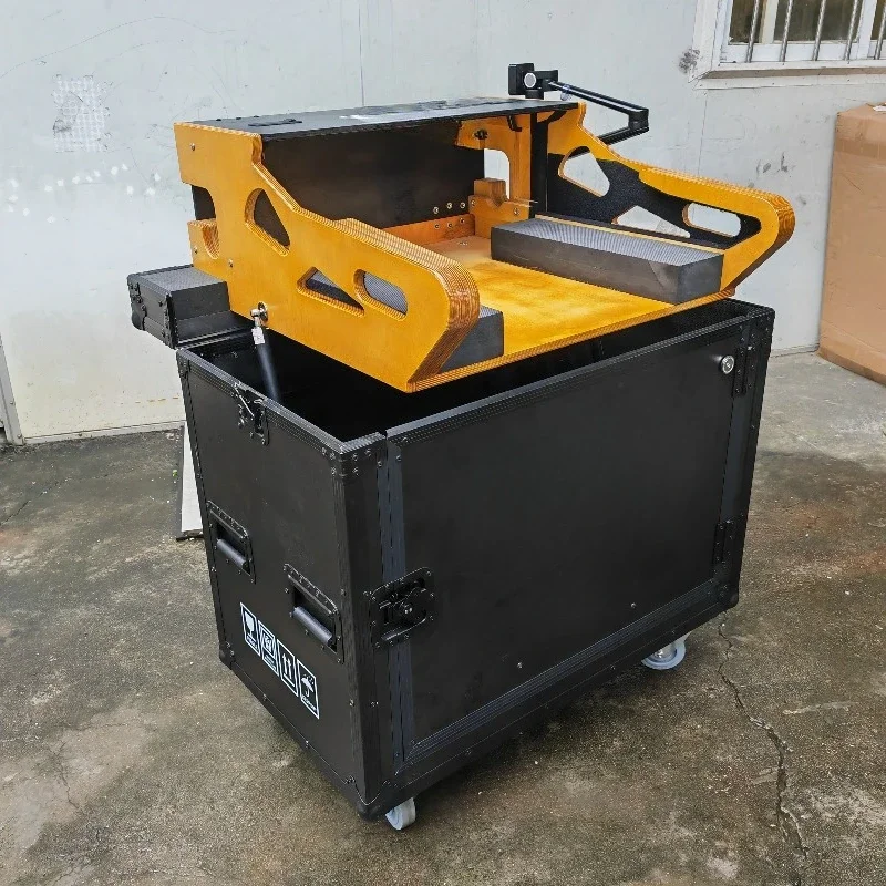 Hydraulic Flight Case All Black Case Tray with Laptop Holder