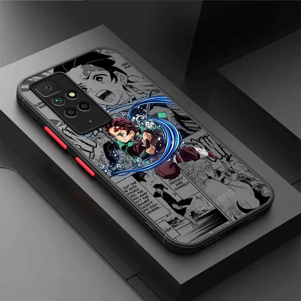 Funda trasera dura para Xiaomi Redmi Note 11, 10 Pro, 12, 13, 12S, 11S, 10S, 9, 9S, 8, 10C, 9A, 9C, 8T, 9T, PC, Demon Slayer, Anime