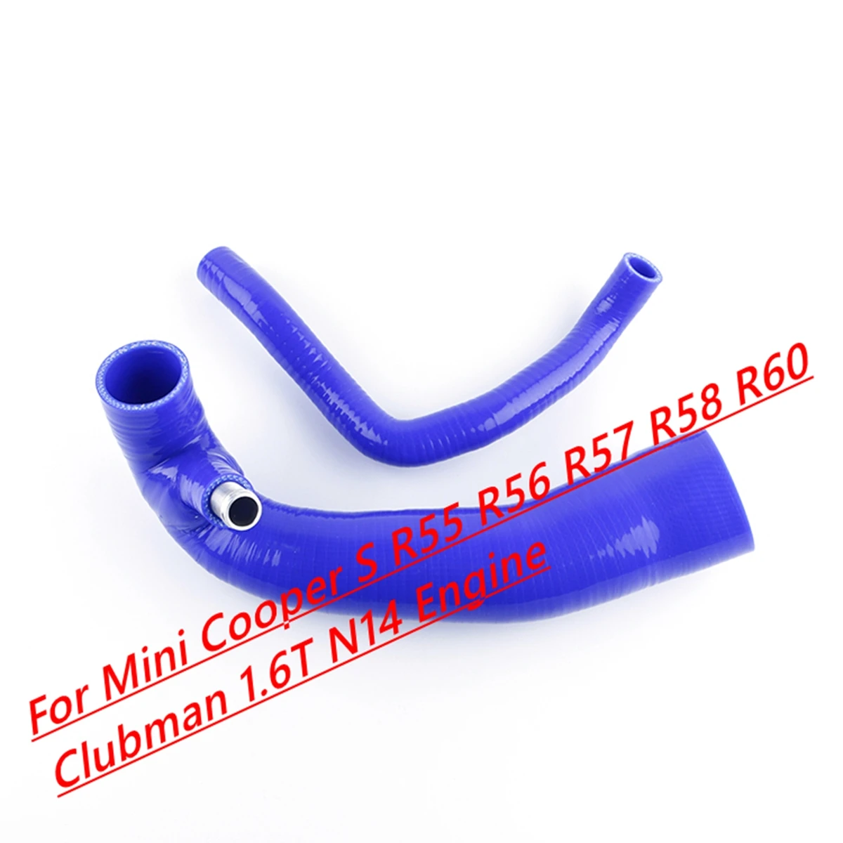 

For Mini Cooper S R55 R56 R57 R58 R60 Clubman 1.6T N14 Engine Turbo Boost Air Intake Tubes Silicone Hoses Kit Silicon Pipe 2Pcs