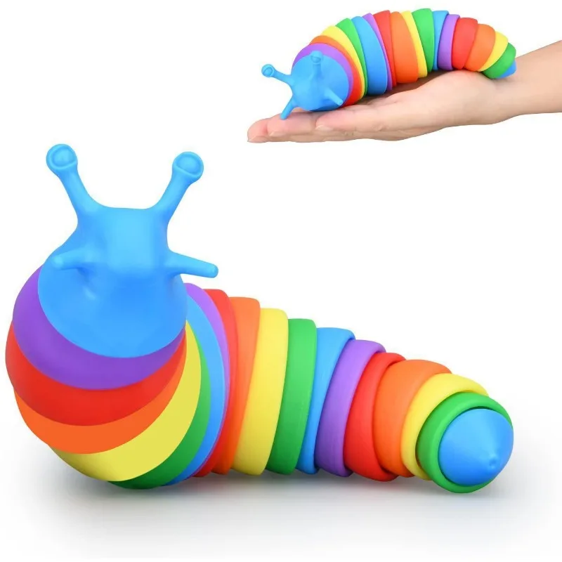 Caterpillar Toy Colorful Snail Slug Children\'s Puzzle Vent Simulation Caterpillar Child Prank Creative Fun New funny toys