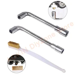 Ender 3 E3D / MK8 L Spanner 6mm 7mm Wrench Tools with Nozzle Cleanning Copper Wire Toothbrush for MK8 Nozzles 3D Printer Parts
