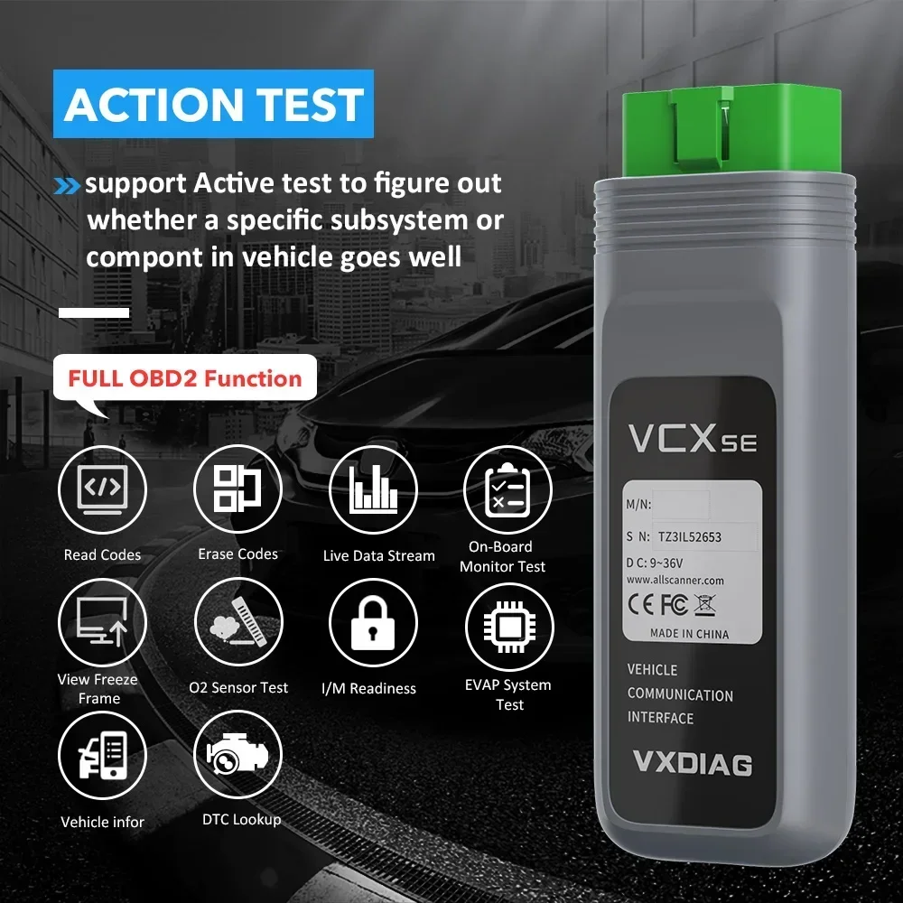 VXDIAG VCX SE VX708 for JLR DoIP Car OBD2 Diagnostic Scanner J2534 Programming Coding Active Test SDD Pathfinder CAN Add Licence