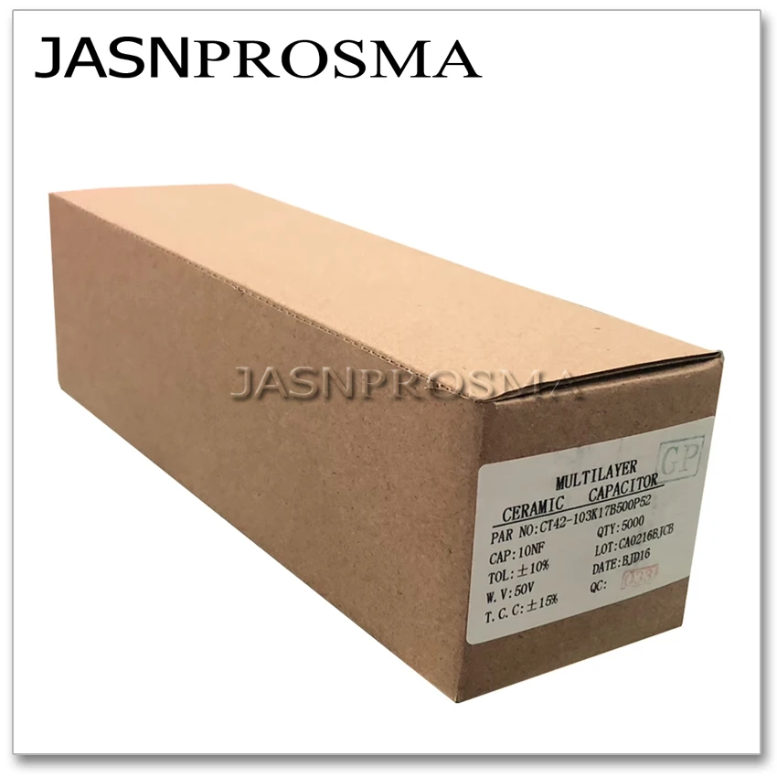 JASNPROSMA axial Monolithic ceramic capacitor 100PCS 50V 22NF 47NF 100NF 220NF 470NF 1UF 223 473 104 224 474 105 10% K 20% M