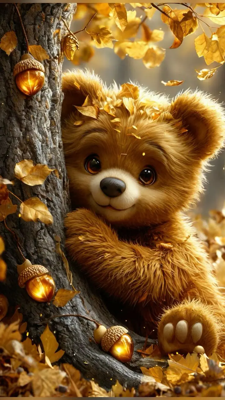 

Div 5D Little Cubs Bear Tree Fall Landscape Autumn Полный алмазный живопись наборы крестиков художественные животные темы 3D бриллианты