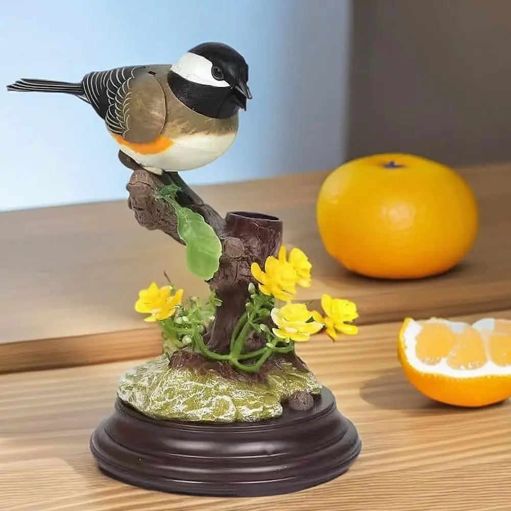 Simulation Voice Control Little Bird Creativity Cute Bird Decorative Item Room Home Decoration Toys For Children Gift C0i1