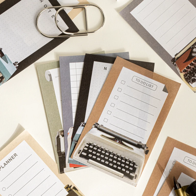 Journal GO 50pages Vintage Typewriter Themed Note Book Retro Planner Schedule Memo Pads Journaling Material Paper view 6