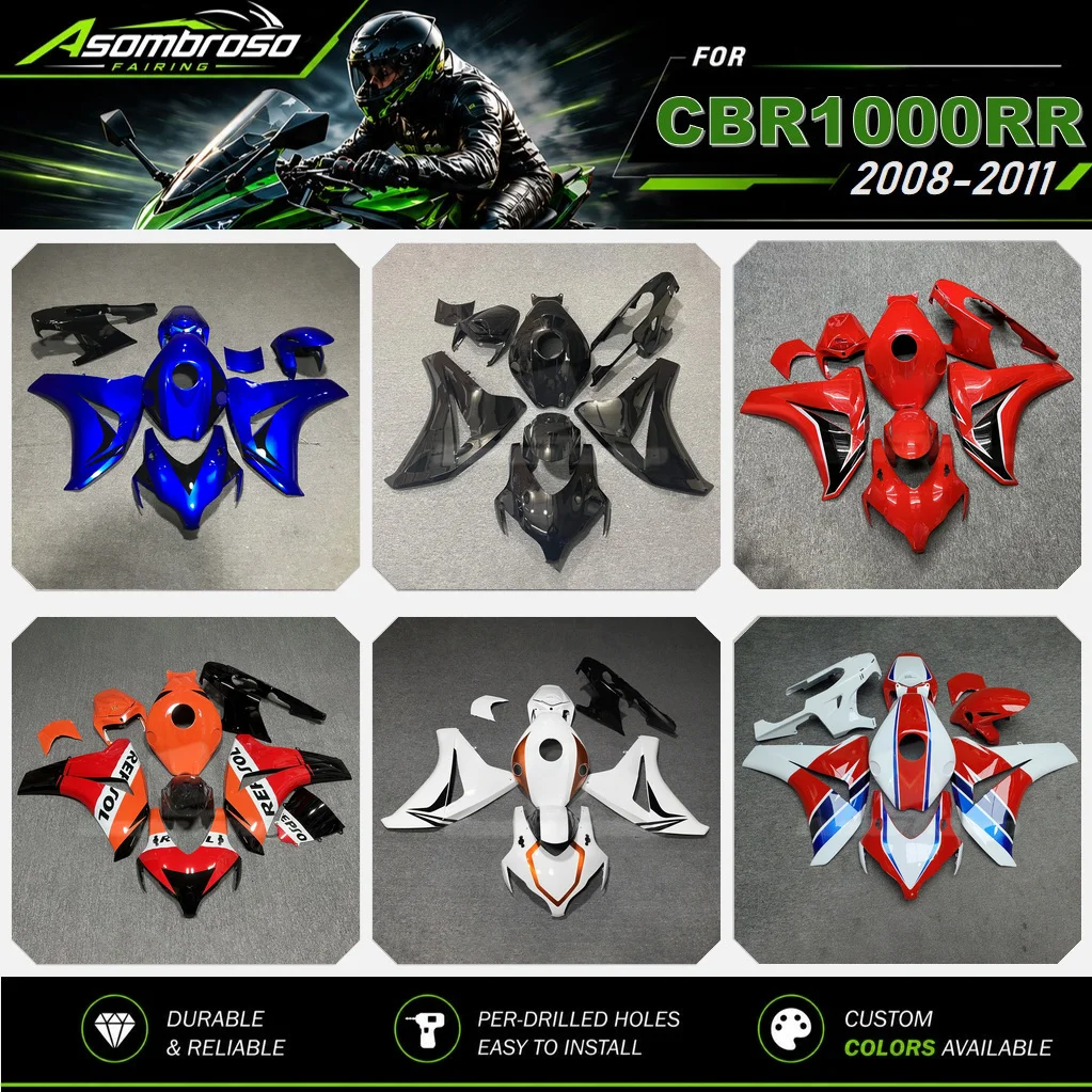 Precise Fit Injection Molding Fairings Set Fit For CBR 1000 RR CBR1000RR 2008 2009 2010 2011 Bodywork Cover