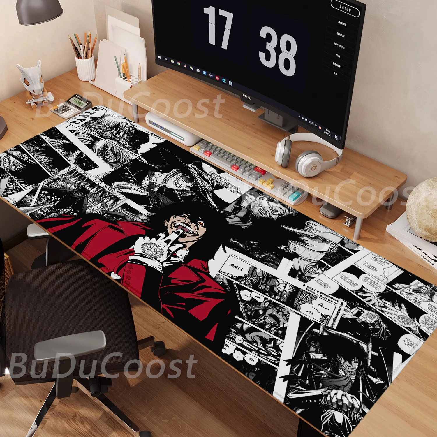 

Many people like it Hellsing Alucard Anime 900x400 XXL Rubber Mouse pad Locking Edge Computer Office HD Printing Desk Mouse Pad