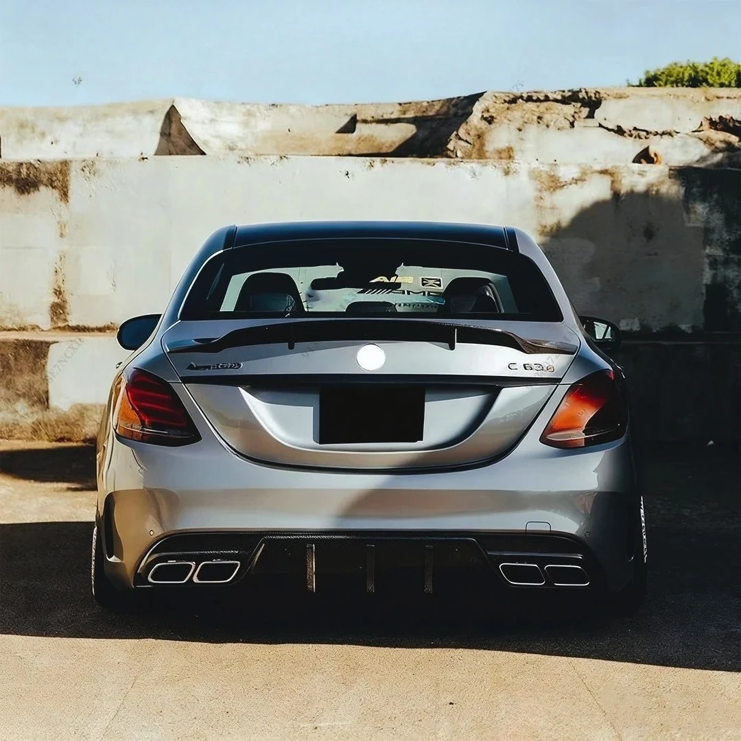 DB-Alerón trasero estilo R para Merces W205 Benz C o C63 C43 Sedán  4 puertas 2014-2021, accesorios  tuning para la parte traser