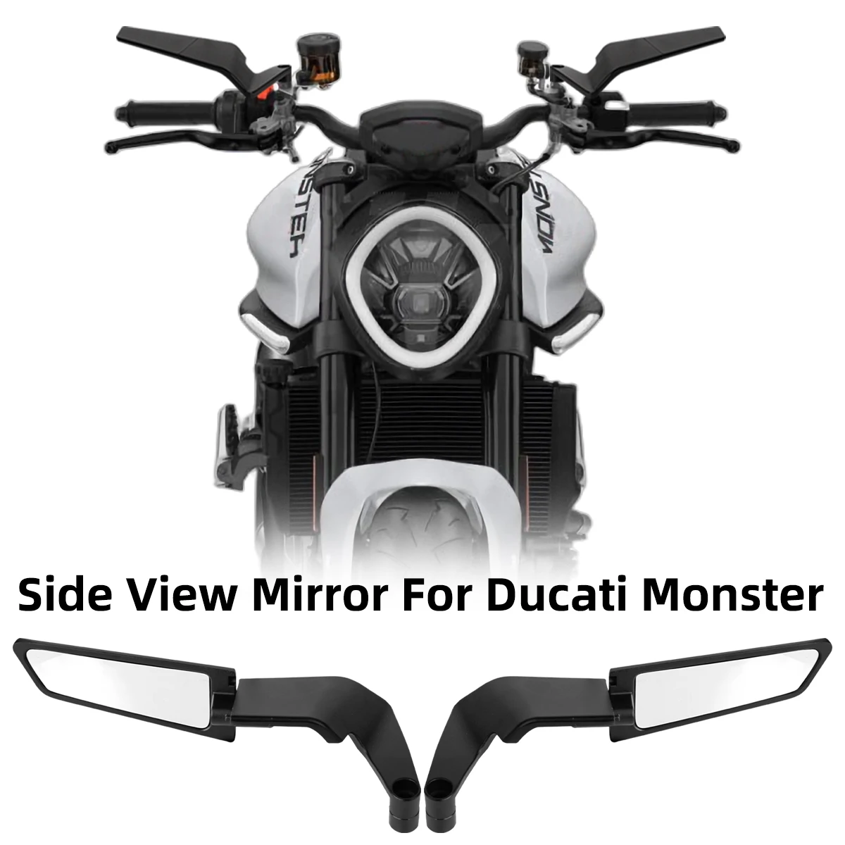 Motorcycle Side View Mirror for Ducati Monster 1200 950 937 821 797 796 795 696 695 Stealth Winglets Rearview Mirrors Kits