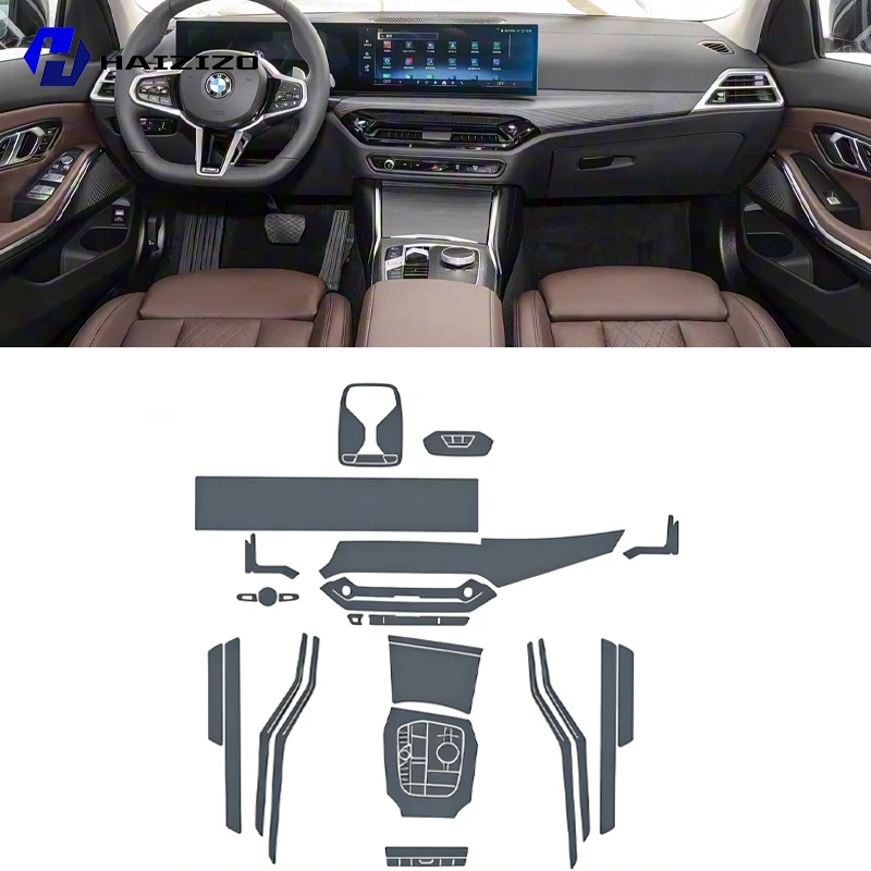 For BMW Series 3 G20 G21 2024-2025 Automotive Interior Center Console Protection Sticker LCD Display Matte TPU Protective Film