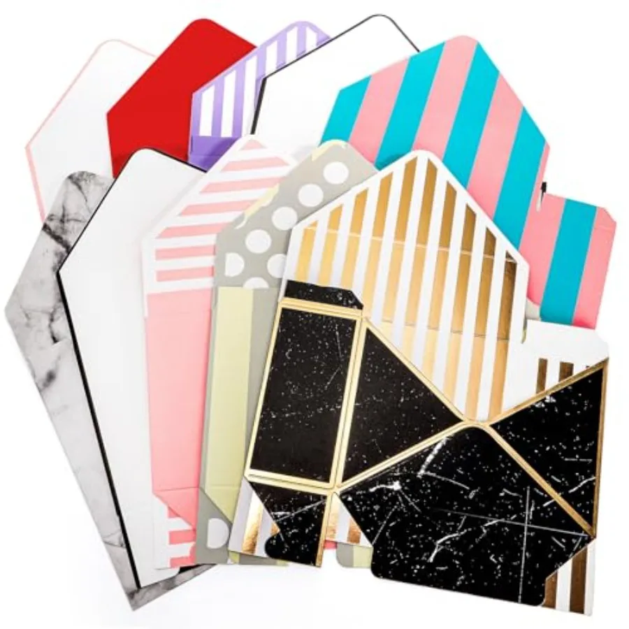 Set of 10 Florist Bouquet Envelope Boxes, 10 Styles Flower Bouquet Packaging Gift Paper Boxes for Wedding, Valentine's Day, Mot view 3