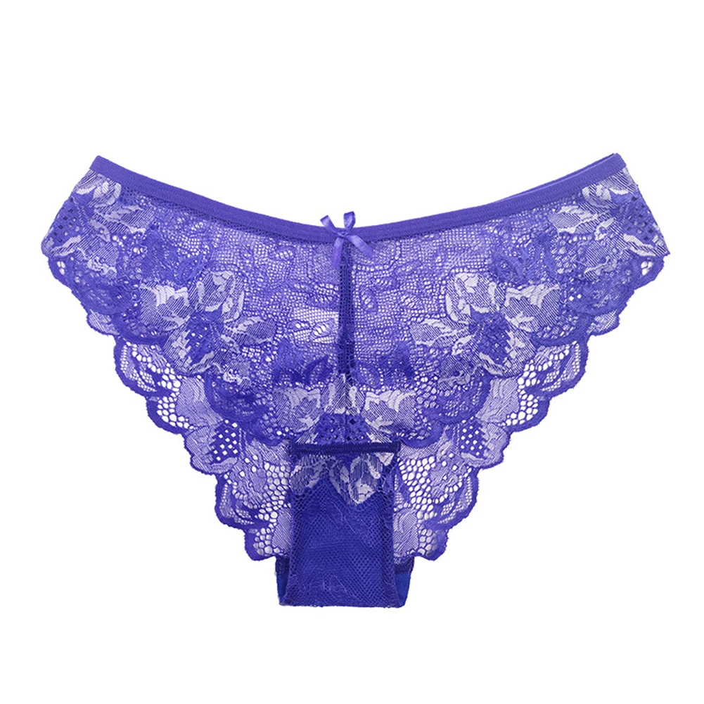 

Sexy Ultra-thin Lace Perspective Briefs Translucent Breathable Panties Floral Side Comfortable Soft Underpants Daily Underwear