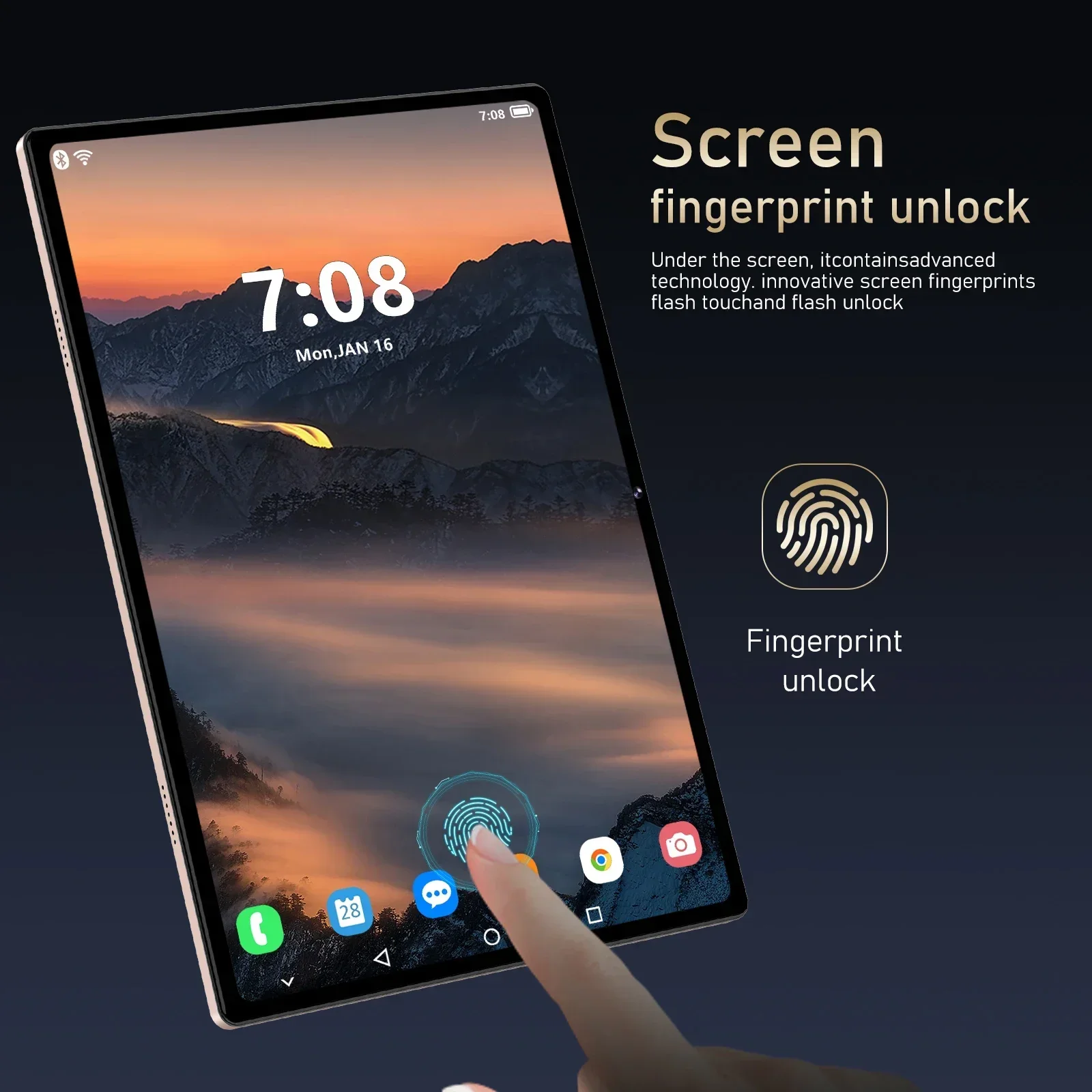 New 2025 Global Version 10.1 Inch Android 12 Tablet Snapdragon 870 12000mAh 16GB+1TB 16 Pro GPS 5G WiFi Bluetooth Dual SIM Tab