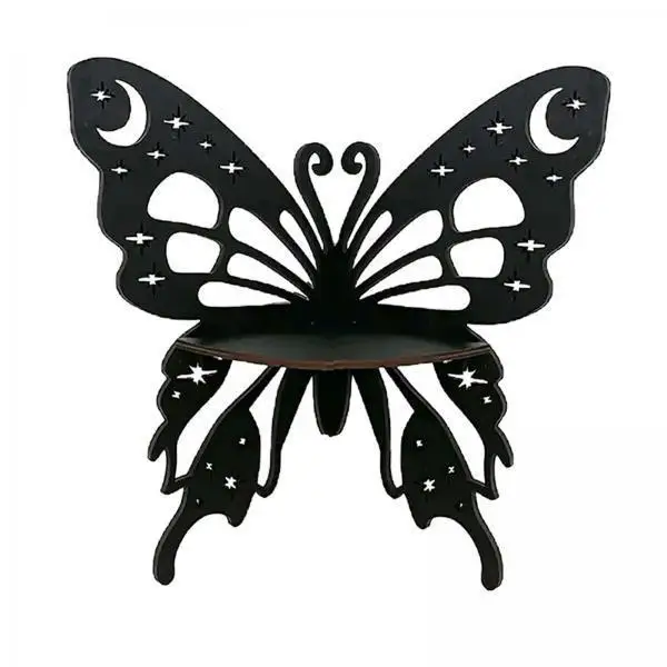 2x Butterfly Corner Shelf Wall Art Decor Wooden Decorative Shelf for