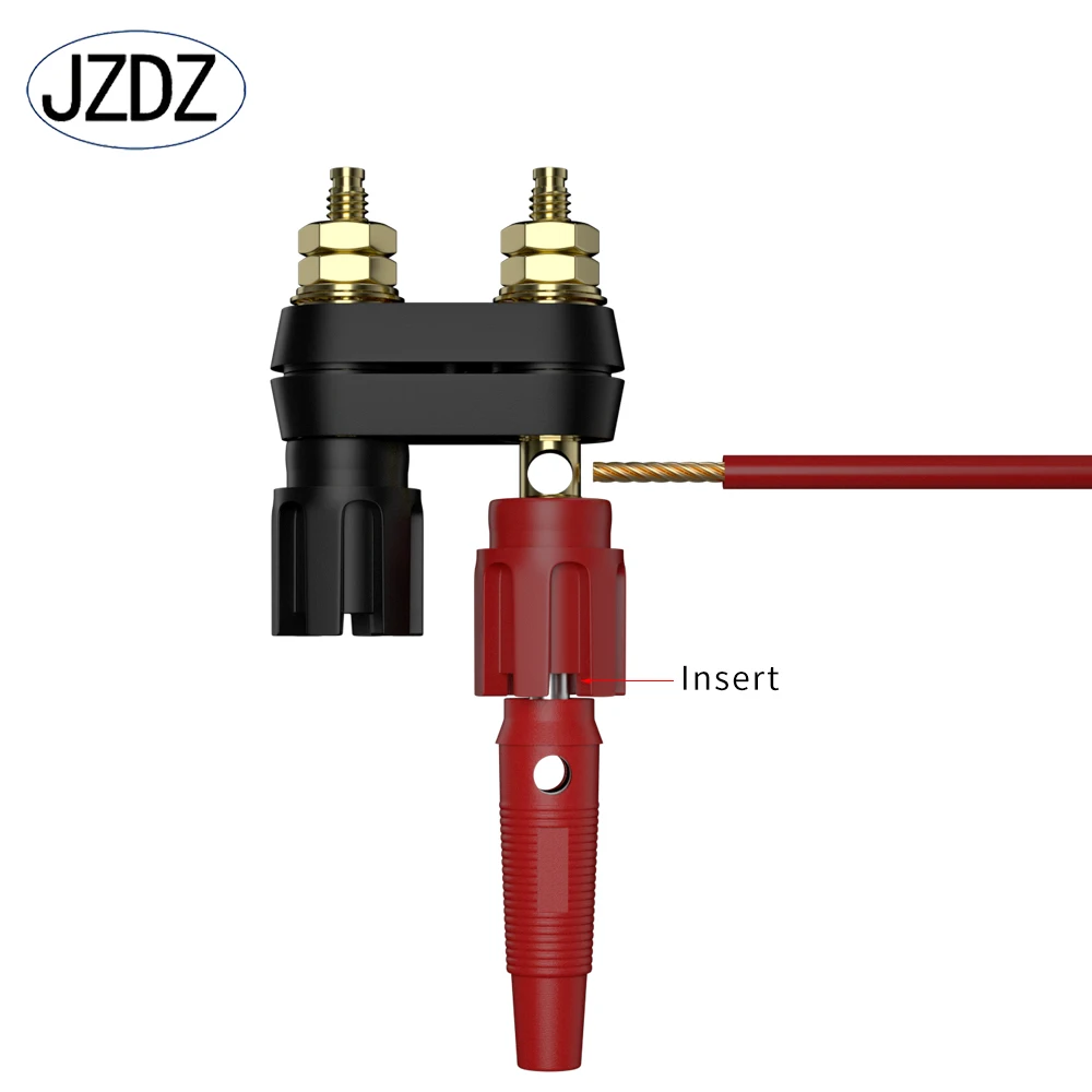 JZDZ 2PCS Dual Banana Plug Terminals Red Black Connector Amplifier Terminal Binding Post Banana Speaker Plug Jack J.50020